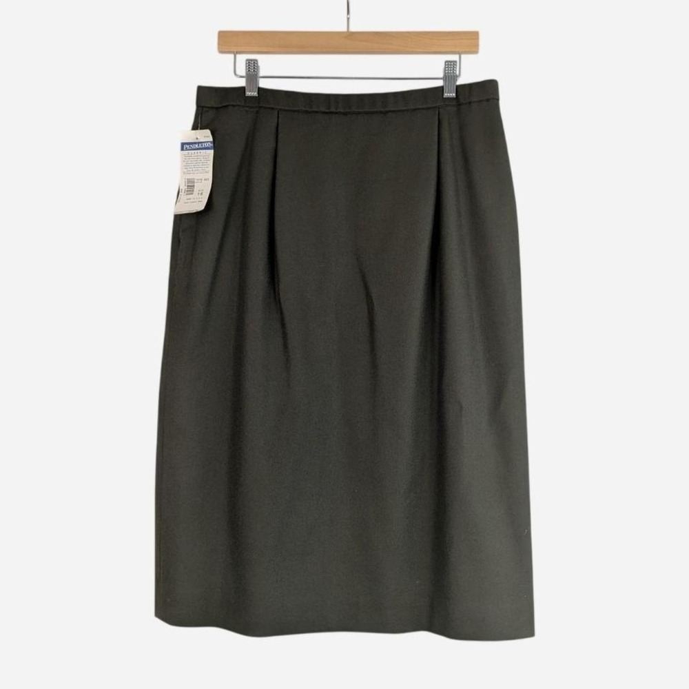 Pendleton Classic 100% Virgin Wool Pleated Midi Skirt Vintage 1990s NWT 16
